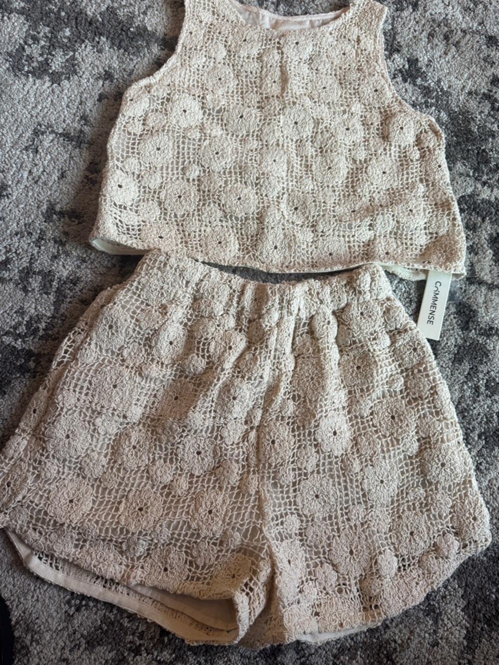 NWT COMMENSE CROCHETED Two piece set - Picture 4 of 8